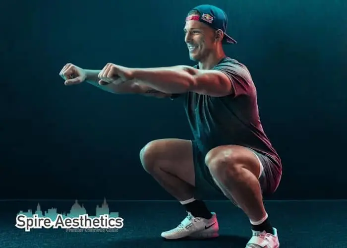 Image of man build leg muscle Glossop through exercise